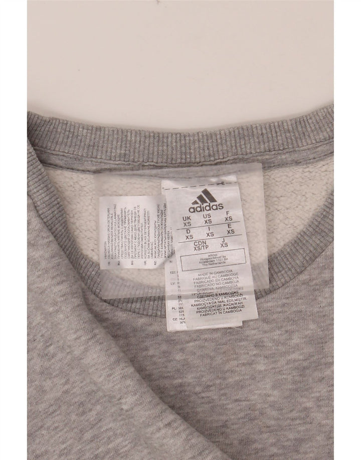 ADIDAS Mens Sweatshirt Jumper XS Grey Cotton