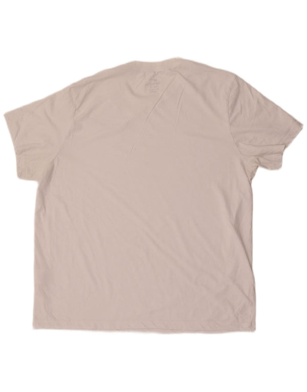 NIKE Herren Dri Fit T-Shirt Top 2XL Weiße Baumwolle