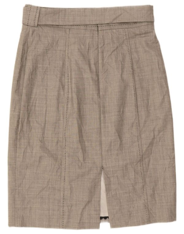Coast Damen Bleistiftrock UK 14 Large W32 Graue Wolle
