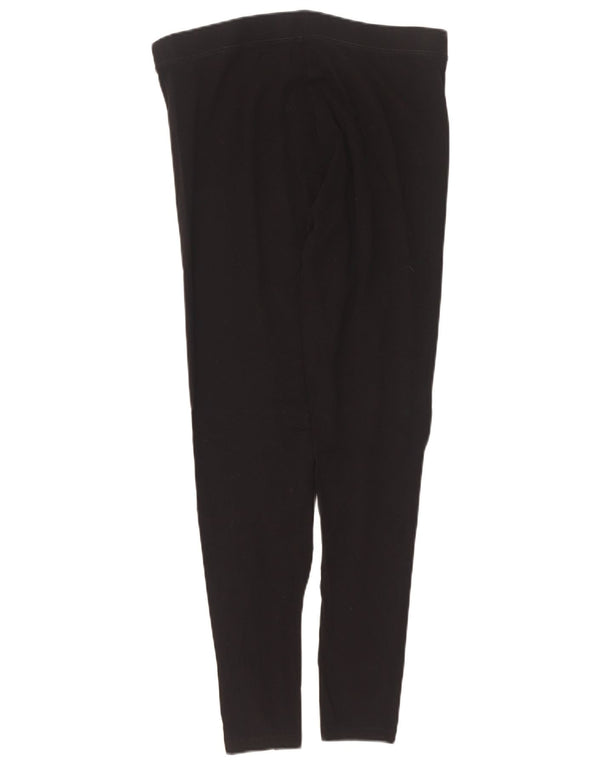 Marks & Spencer Damen Leggings UK 12 Mittelschwarze Baumwolle