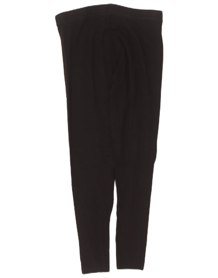 Marks & Spencer Damen Leggings UK 12 Mittelschwarze Baumwolle