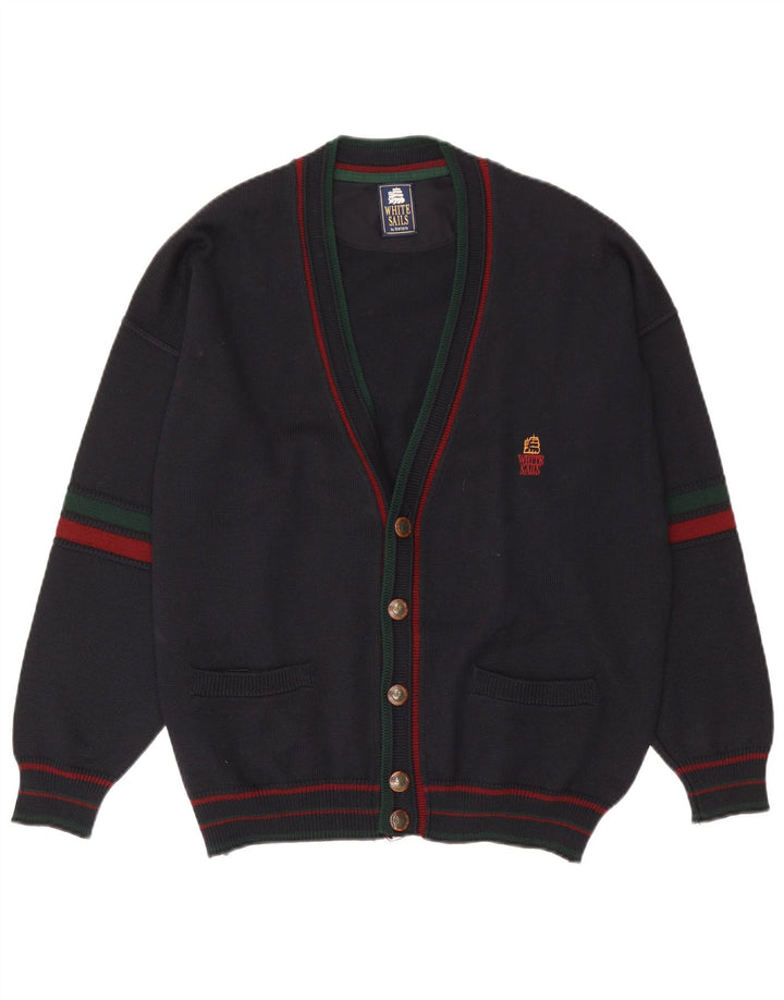 White Sails Herren-Strickjacke, Größe L, Marineblau