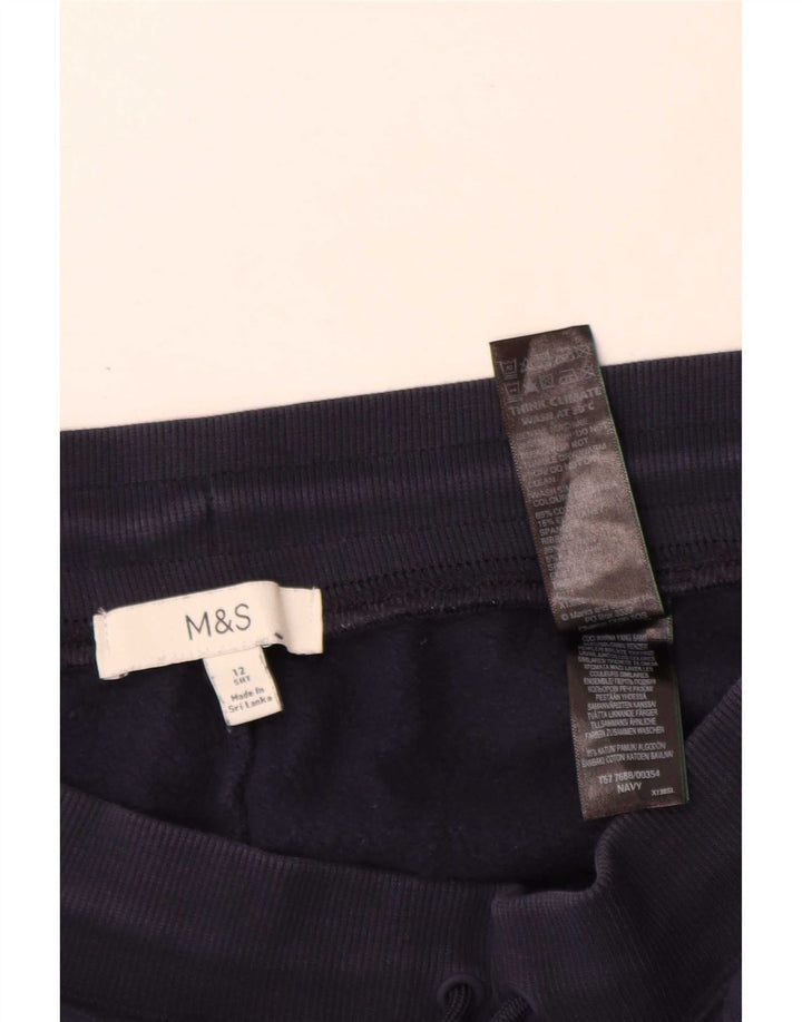 Marks & Spencer Damen Crop-Trainingshose UK 12 Medium Marineblau