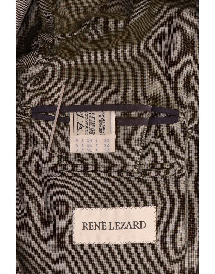 Rene Lezard Herren 2-Knopf-Blazerjacke IT 52 XL Lila Kaschmir