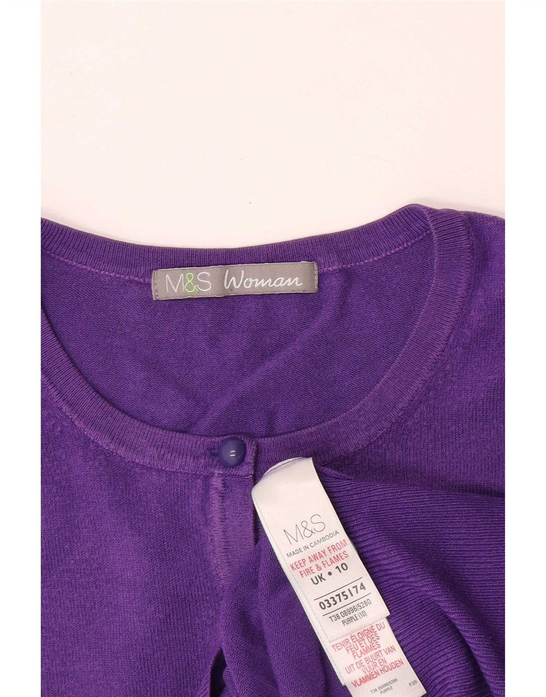 Marks & Spencer Damen-Cardigan-Pullover UK 10 Small Lila Viskose