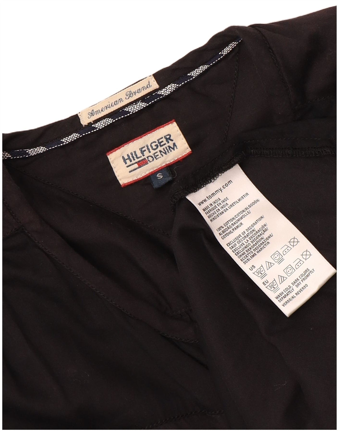 Tommy Hilfiger Damen-Oversize-Hemd, Gr. 10, Größe S, Schwarz, Baumwolle
