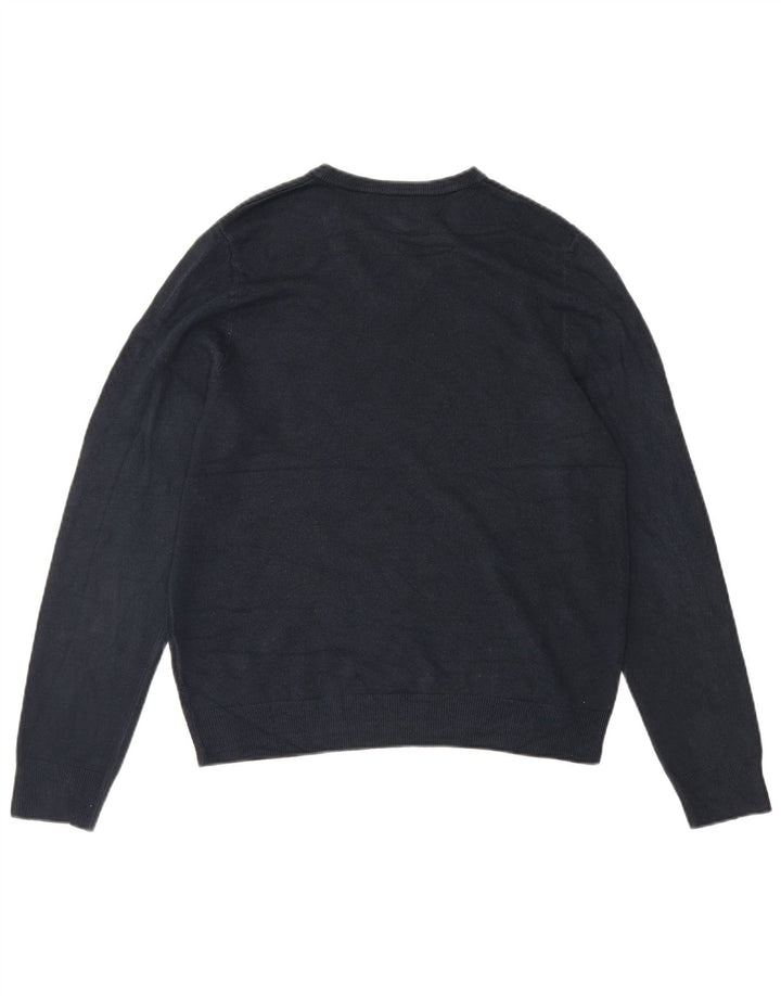Marks & Spencer Herren-Pullover mit V-Ausschnitt, groß, Marineblau, Acryl