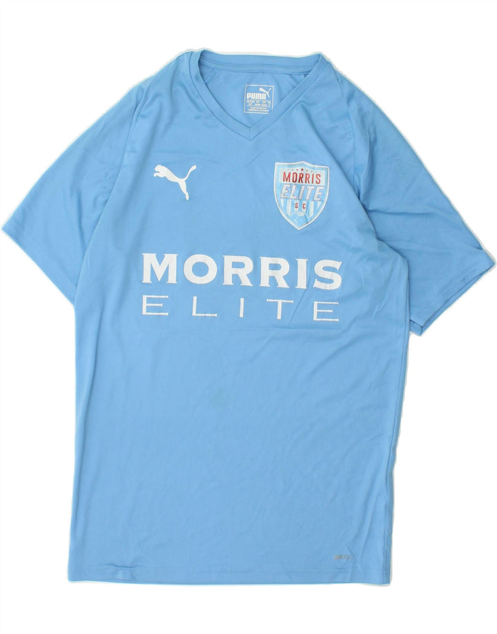 PUMA Mens Morris Graphic T-Shirt Top Small Blue Polyester Vintage Puma and Second-Hand Puma from Messina Hembry 