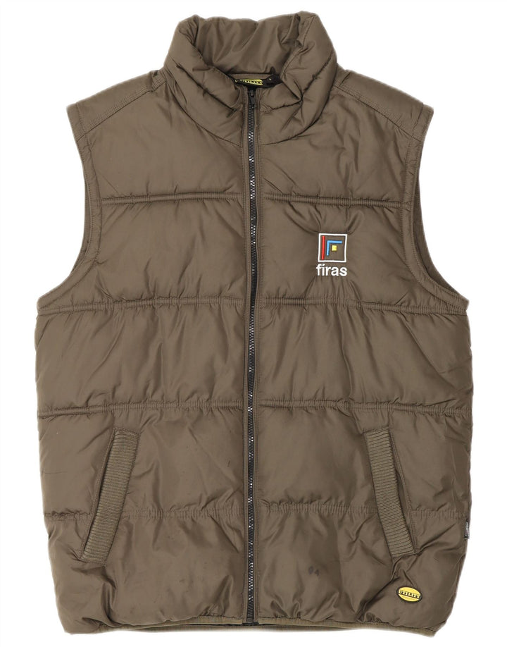 DIADORA Mens Padded Gilet UK 40 Large Brown Polyester