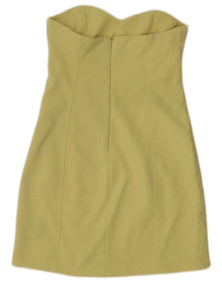 Trägerloses Damenkleid von Zara, Größe S, Größe S, Gelb, Polyester