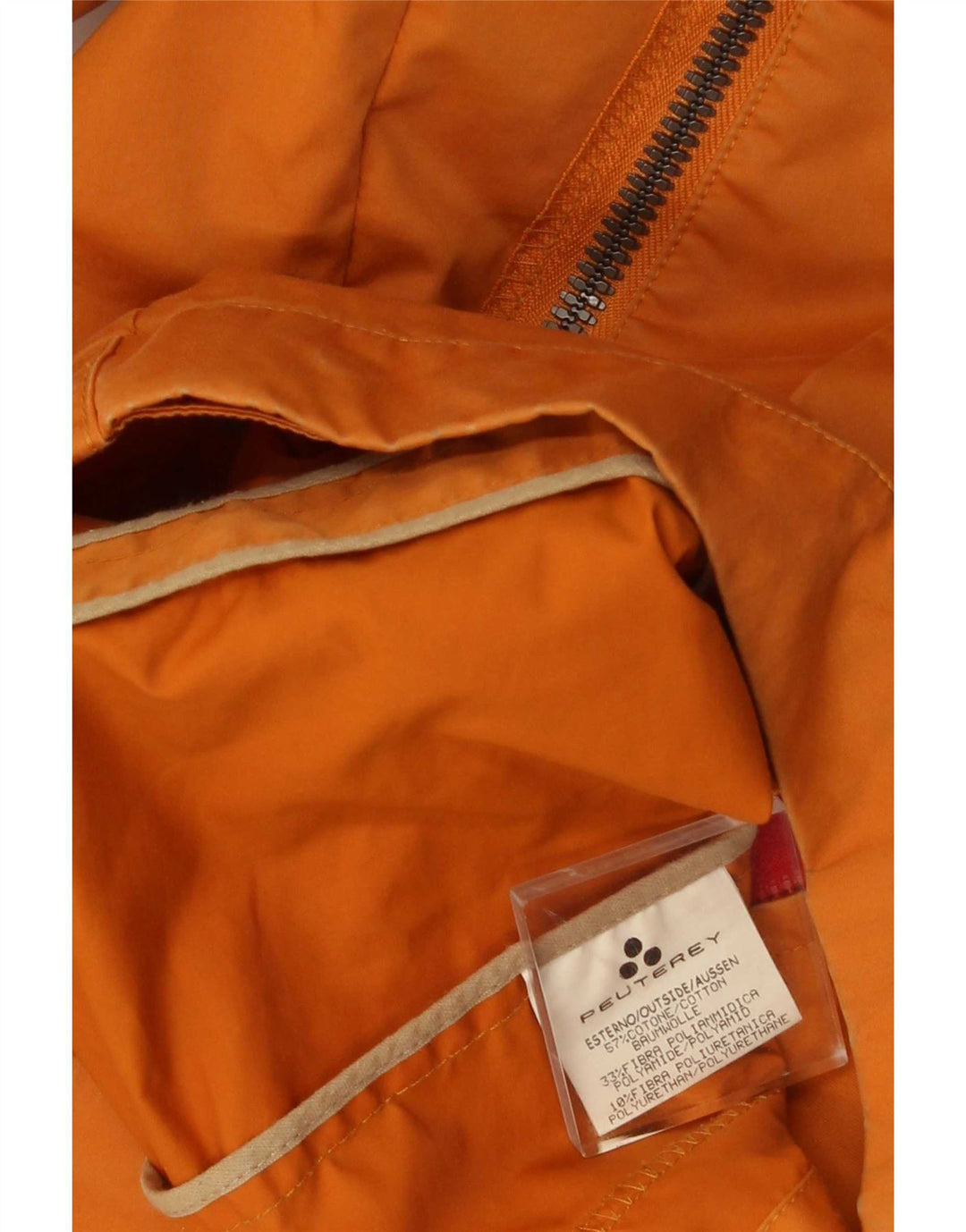 PEUTEREY Herren Bomberjacke UK 40 Large Orange Baumwolle