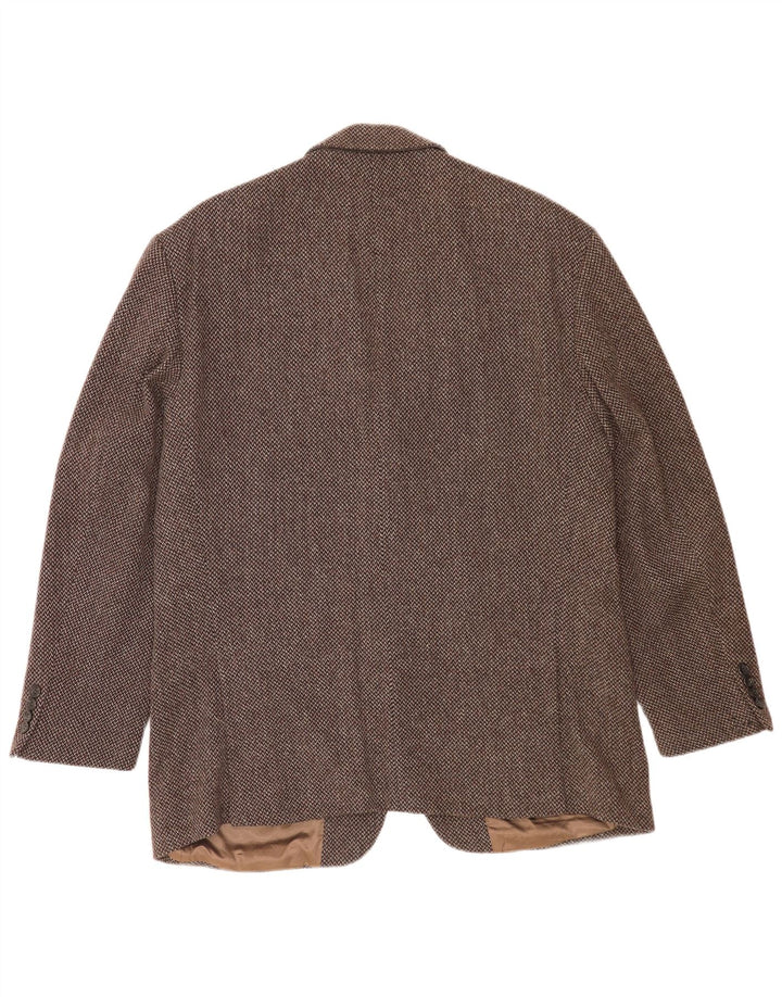 Carlo Barbera Herren 3-Knopf-Blazerjacke IT 54 2XL Brauner Hahnentritt