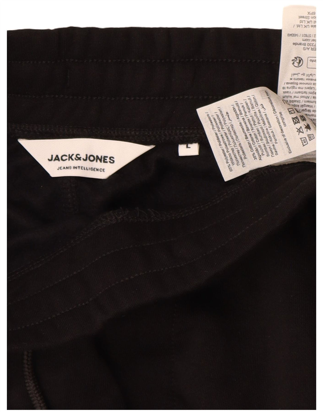 Jack & Jones Herren-Trainingshose, Jogginghose, Größe L, Schwarz, Polyester