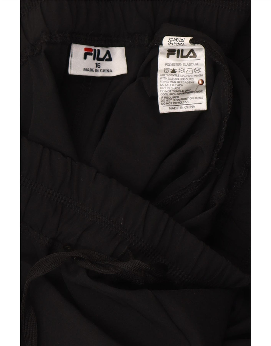 FILA Womens Tracksuit Trousers Joggers UK 16 Large Black Polyester