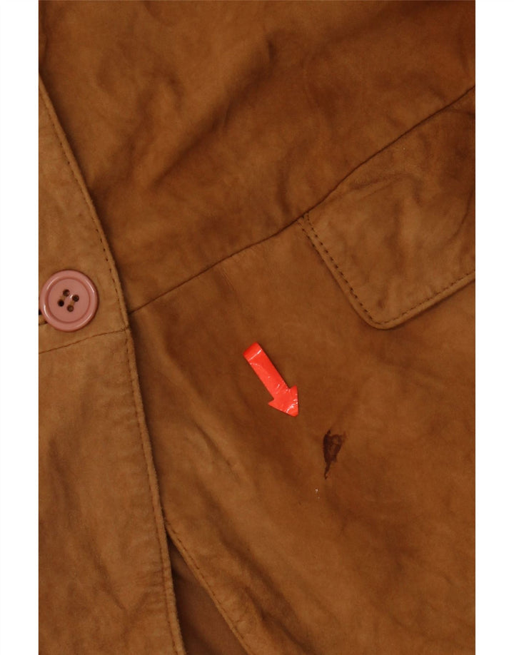 Conbipel Damen Free Heron Wildlederjacke IT 46 Großes braunes Leder