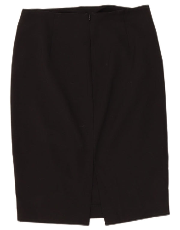 French Connection Damen Bleistiftrock UK 8 Small W26 Schwarze Baumwolle