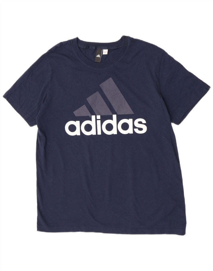 Adidas Herren Grafik T-Shirt Top XL Marineblau
