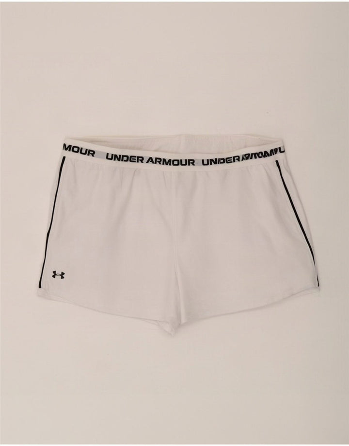 Under Armour Damen Graphic Sport Shorts UK 20 2XL Weiß Polyester