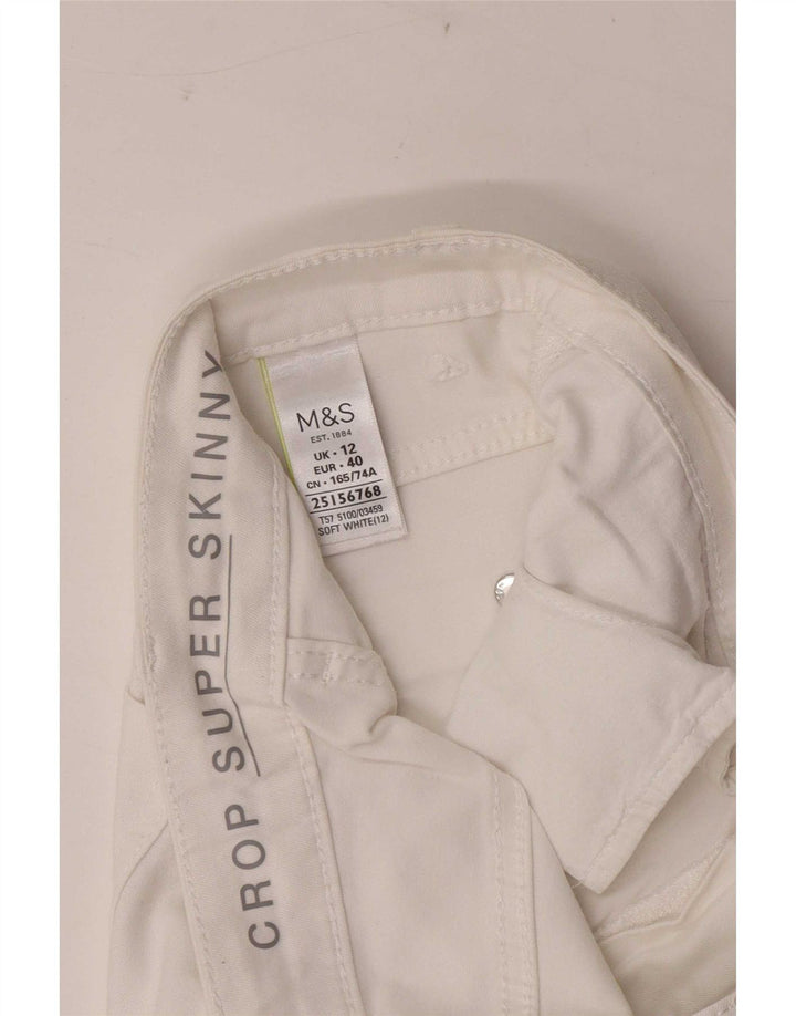 Marks & Spencer Damen-Cropped-Jeans UK 12 Medium W30 L21 Weiß