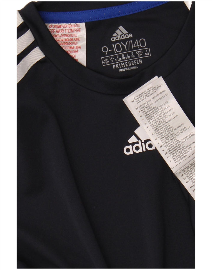 Adidas T-Shirt für Jungen, 9–10 Jahre, Marineblau, Farbblock-Polyester