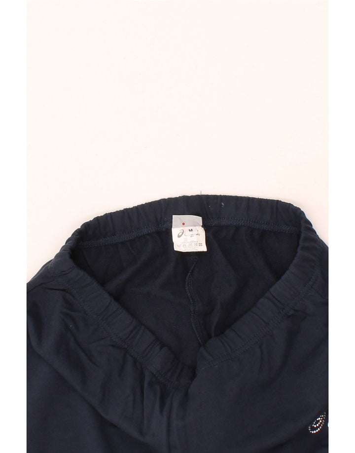ASICS Womens Tracksuit Trousers UK 14 Medium  Navy Blue Cotton Vintage Asics and Second-Hand Asics from Messina Hembry 