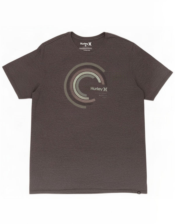 Hurley Herren Grafik T-Shirt Top 2XL Grau Baumwolle