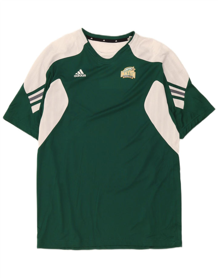 Adidas Herren Mason T-Shirt Top Large Grün Colourblock Polyester