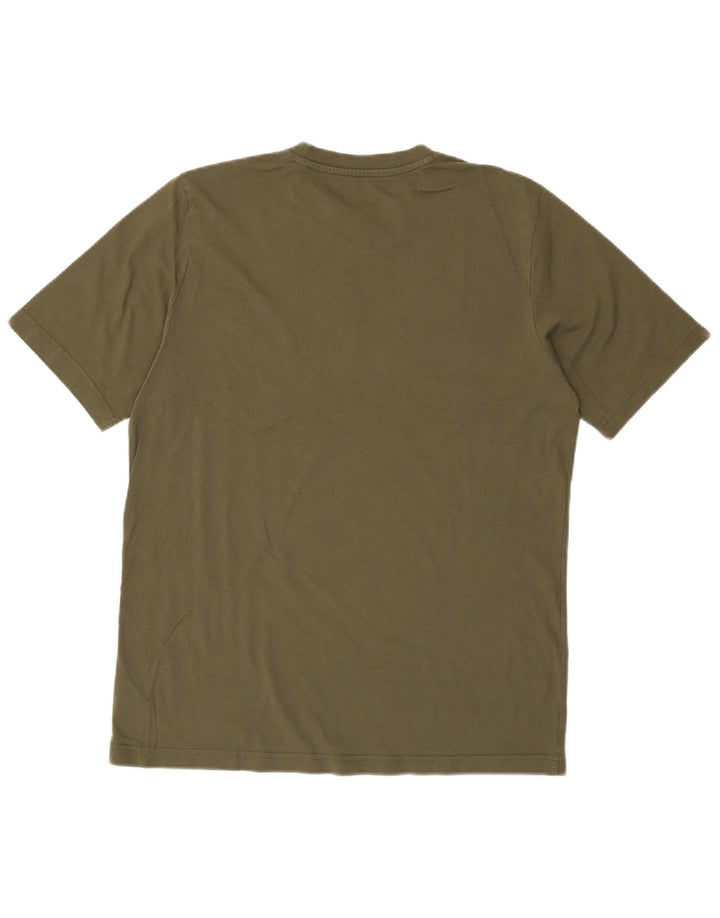 ADIDAS Mens Graphic T-Shirt Top Medium Khaki Cotton