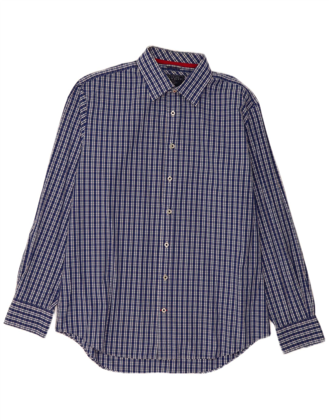 Charles Tyrwhitt Herrenhemd, groß, blau kariert, Baumwolle