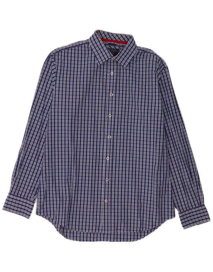 Charles Tyrwhitt Herrenhemd, groß, blau kariert, Baumwolle
