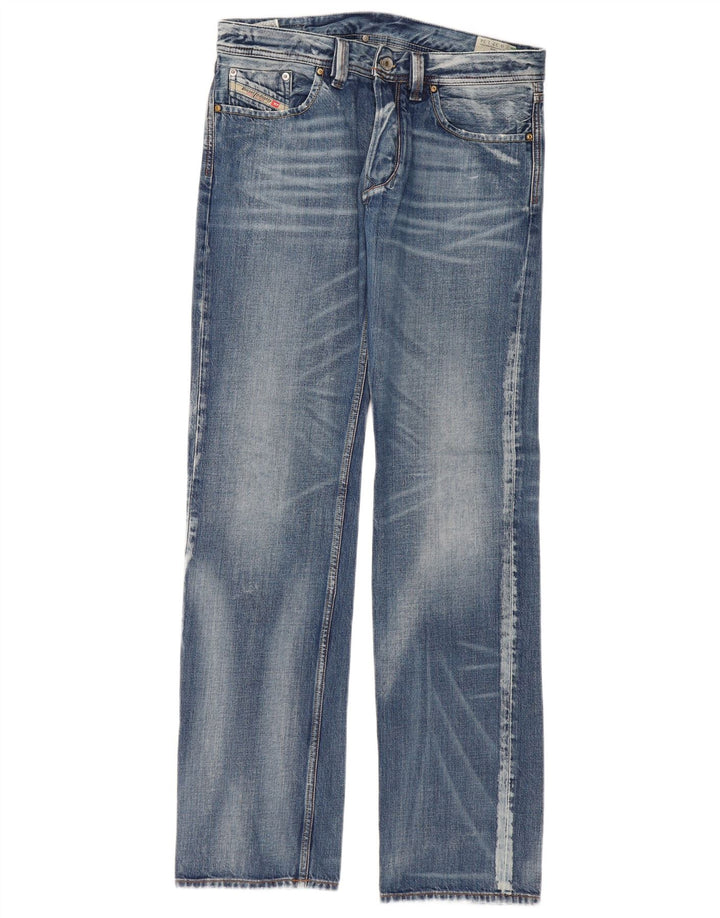 DIESEL Herren Larkee Straight Jeans W32 L34 Blaue Baumwolle