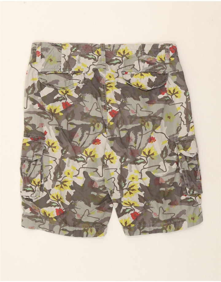 Scorpion Bay Herren-Cargoshorts W31 Mittelgraue geblümte Baumwolle