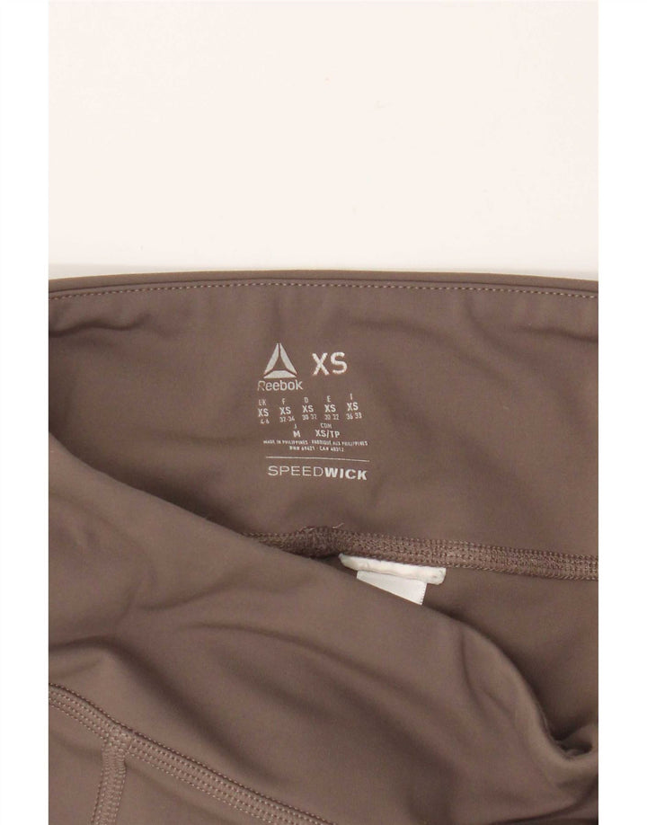 Reebok Damen Leggings UK 4/6 XS Beige