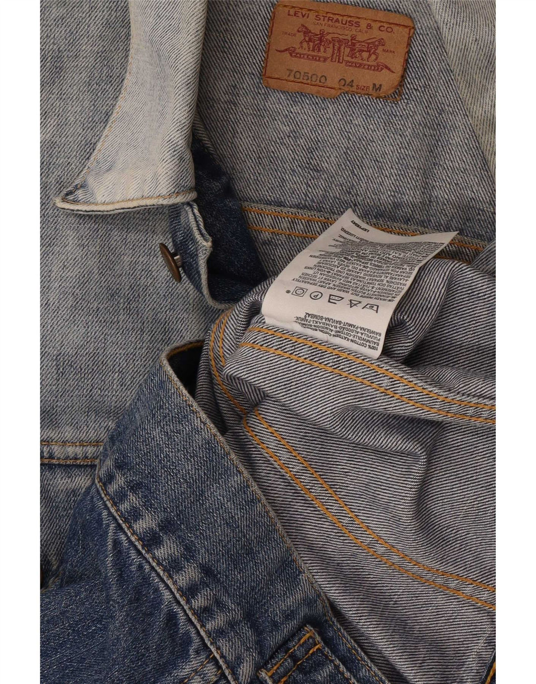 Levi's Herren-Jeansjacke in Acid-Waschung, UK 38, mittelblau, Baumwolle, klassisch