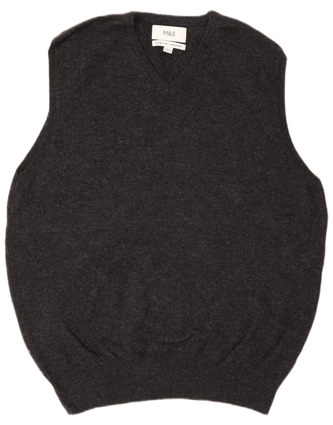 Marks & Spencer Herren-Tanktop aus grauer Lammwolle