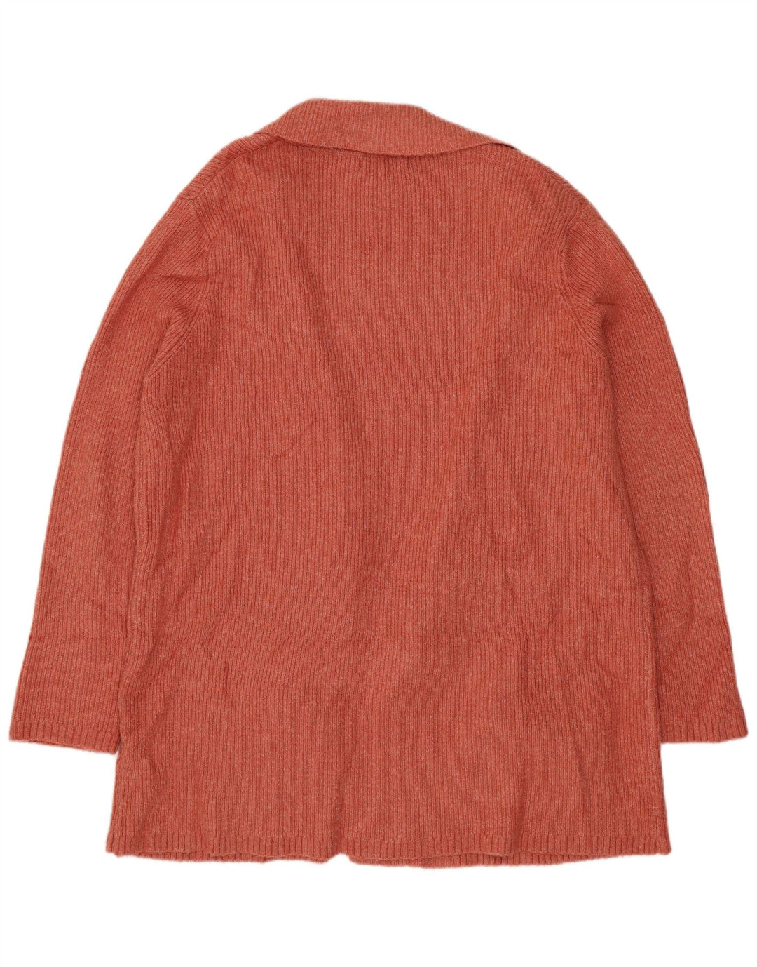 MARKS & SPENCER Damen Longline-Cardigan-Pullover UK 16 Large Orange