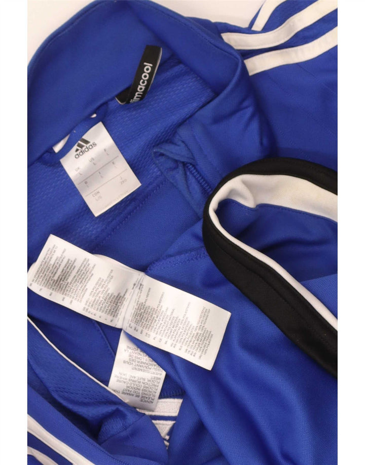 Adidas Herren Climacool Trainingsanzug-Top-Jacke, großes blaues Farbblock-Polyester