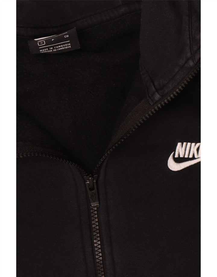 Nike Herren-Kapuzenpullover mit Reißverschluss, Größe S, schwarze Baumwolle