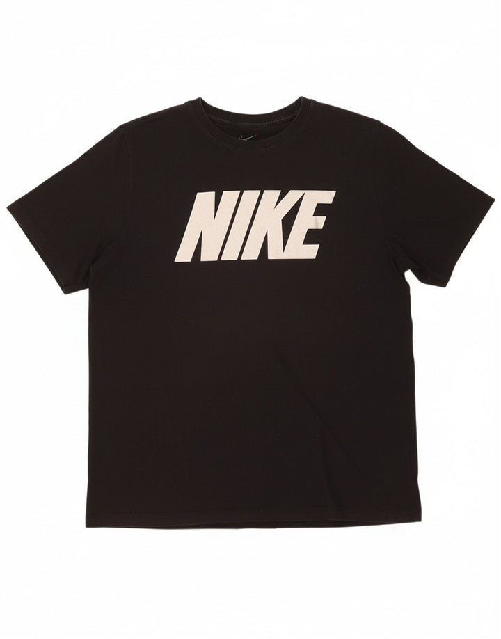NIKE Mens Graphic T-Shirt Top XL Black Cotton
