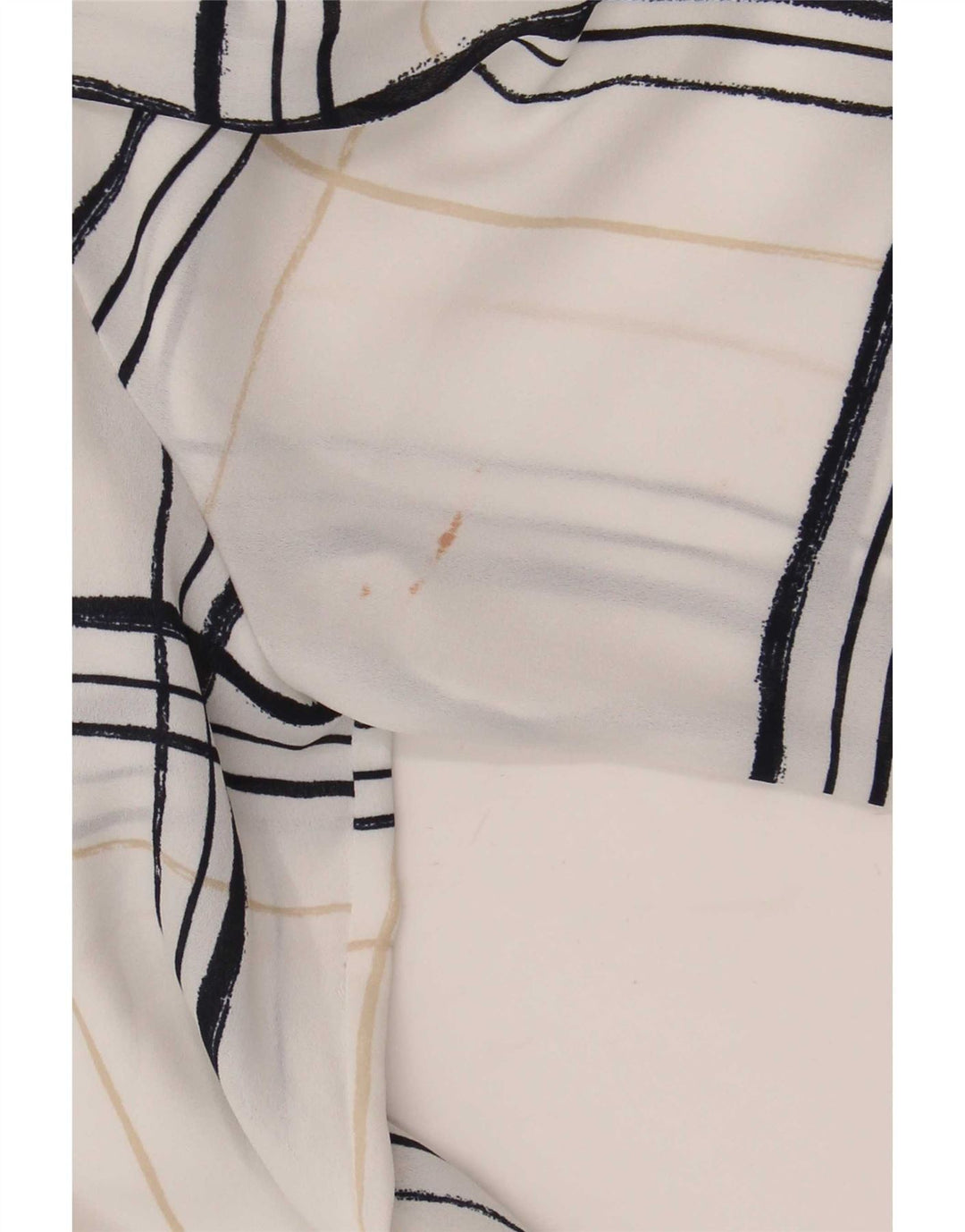 Marks & Spencer Damen-Oversize-Hemd, UK 10, Größe S, weiß, kariertes Polyester