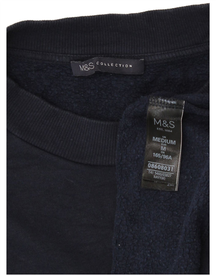 Marks & Spencer übergroßer Damen-Sweatshirt-Pullover, Gr. 14, mittleres Marineblau