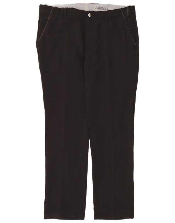 Adidas Herren Straight Chino Hose W36 L32 Schwarz Polyester