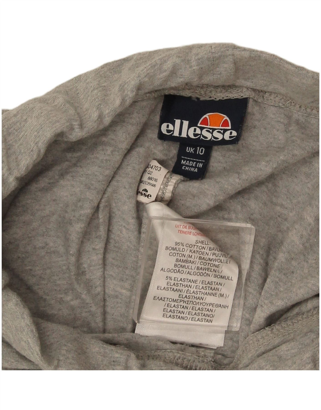 Ellesse Womens Graphic Leggings UK 10 Small Graue Baumwolle