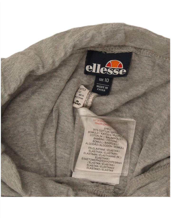 Ellesse Womens Graphic Leggings UK 10 Small Graue Baumwolle