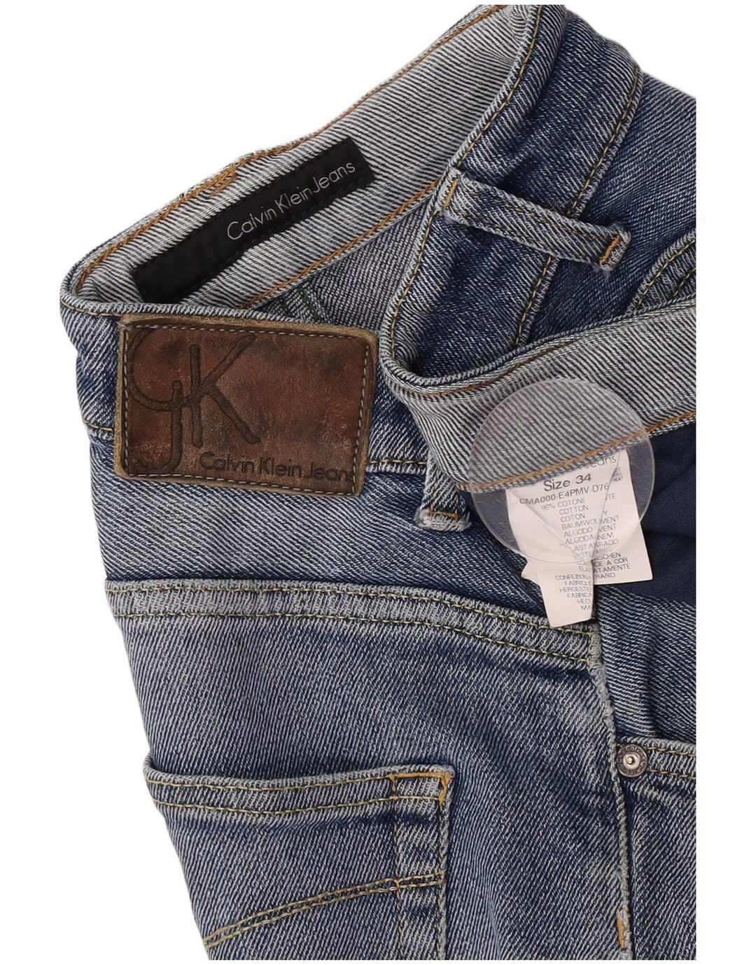 Calvin Klein Herren Straight Jeans W34 L31 Blau