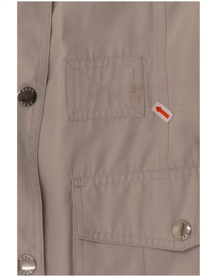 Dkny Damen Trenchcoat UK 14 Mittelgraues Polyester