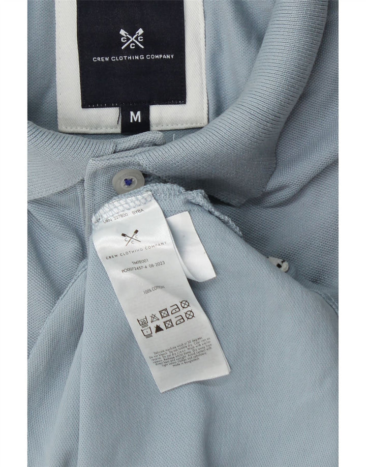 CREW CLOTHING Herren-Poloshirt aus mittelblauer Baumwolle