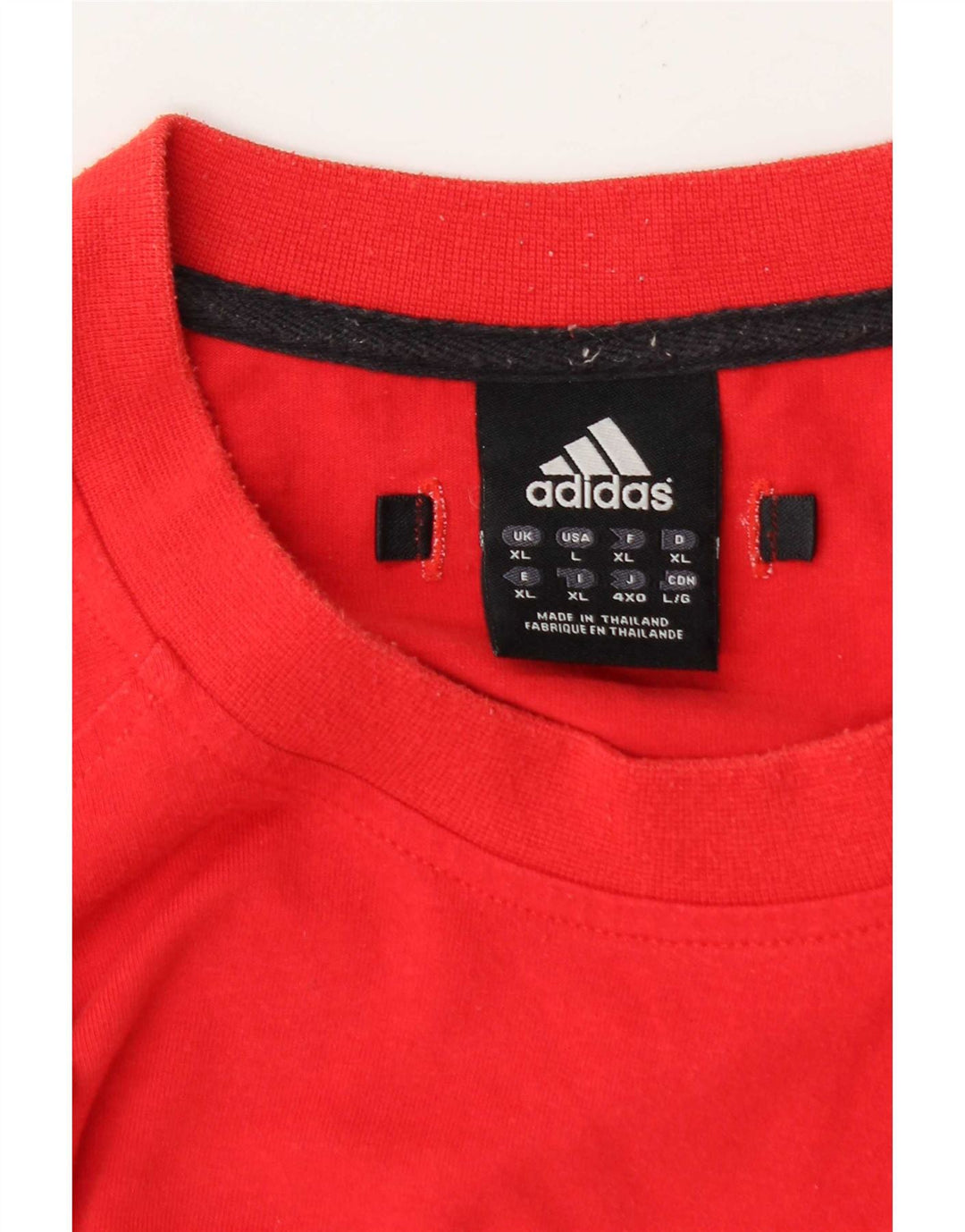 Adidas Herren T-Shirt Top XL Rot Colourblock