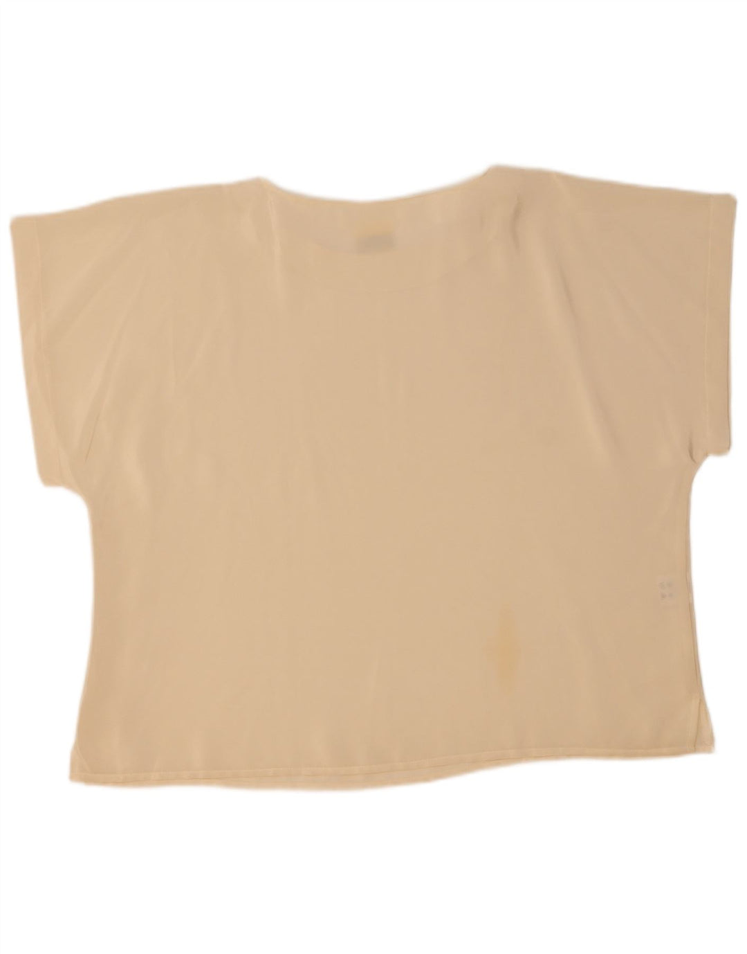 Vintage Damen T-Shirt Top UK 22 2XL Off White Polyester