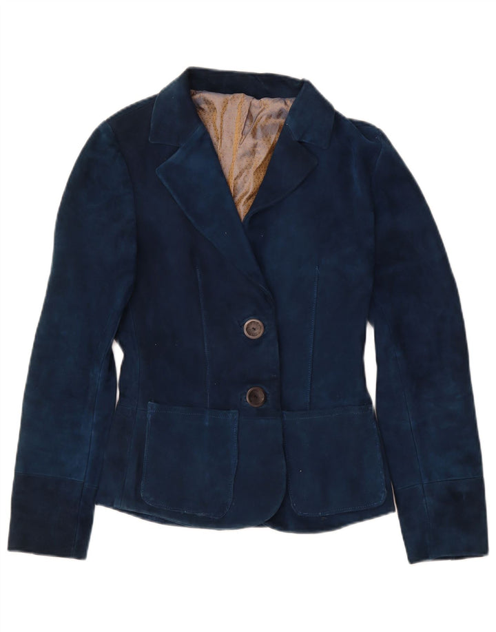 Vintage Damen 2-Knopf-Blazerjacke UK 4 XS Marineblau
